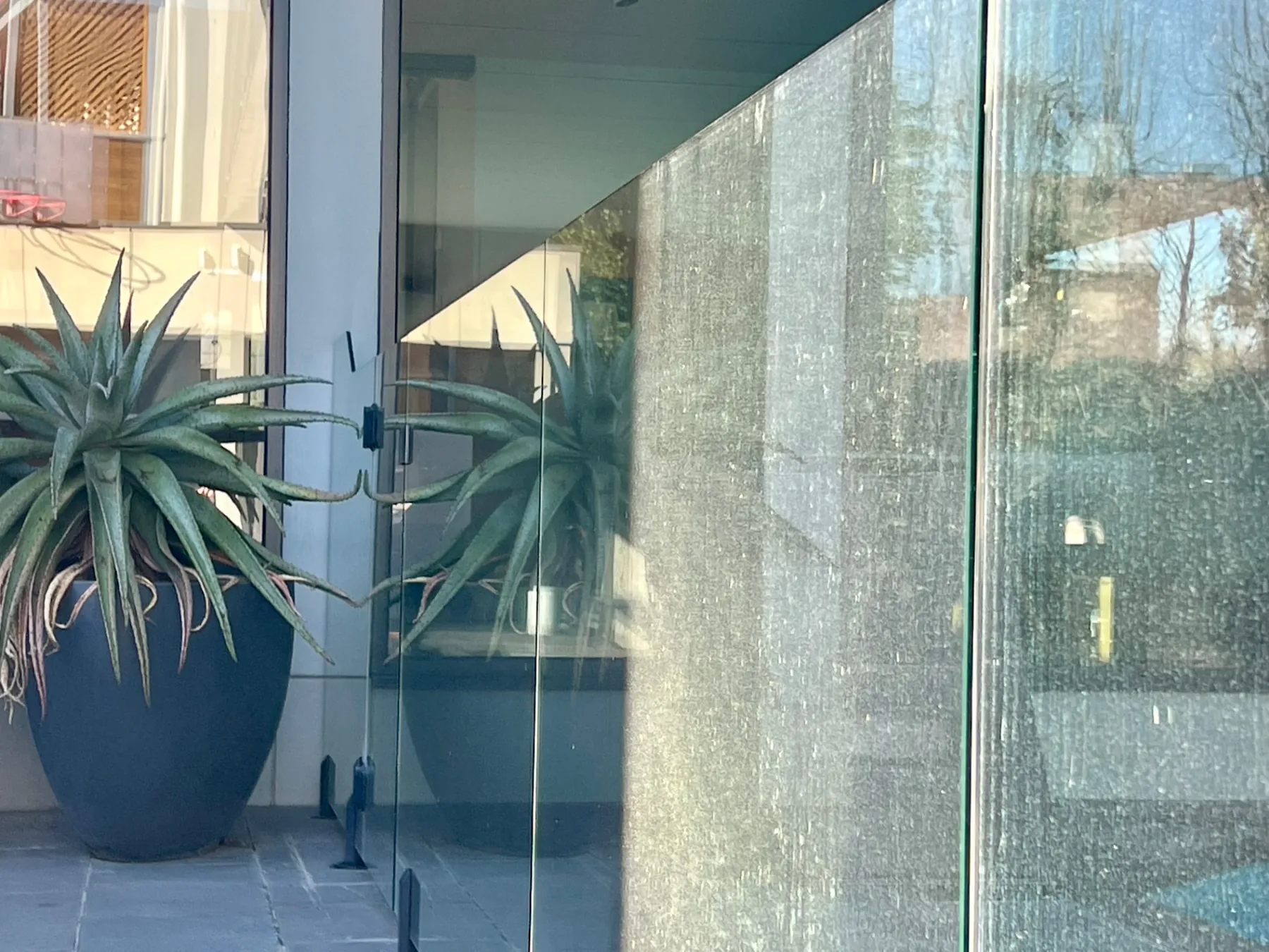 Exterior windows before Poli Clean