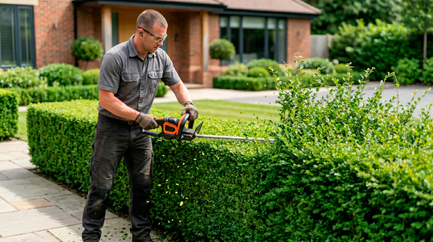Poli Clean working on a Melbourne property exterior