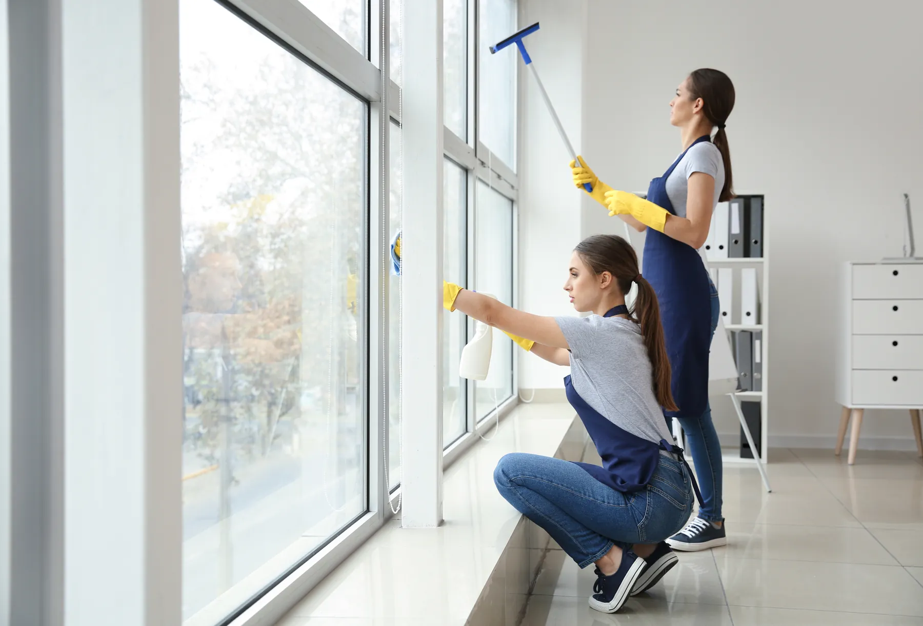 Interior Window Cleaning job by Poli Clean in Melbourne