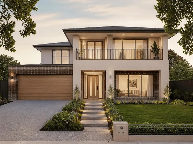 Large 4-5 bedroom family home with clean render