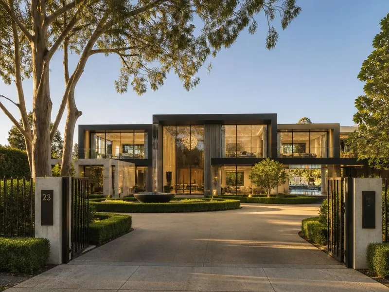 Luxury estate with extensive architectural facade